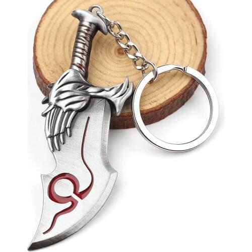 Fashion God Of War Keychain Axe Knife Pendant Punk Gothic Women Men Key Chains Weapons Model Keyring Jewelry Cool Gifts