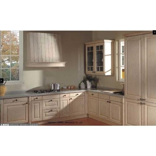 Modular wooden cheap kitchen cabinet(LH-SW041)