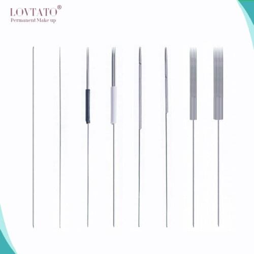 Disposable tattoo needles 1R 3RL 3RS 5RL 5RS 3F 5F 7F agujas microblading permanent makeup machine needle 0.35x50mm maquiagem 3D