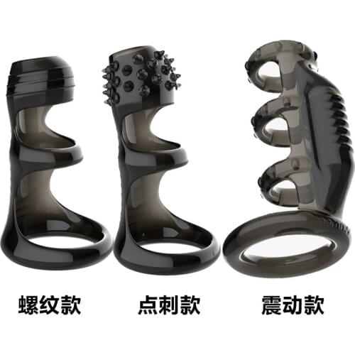 Wholesale Penis Vibrating Ring Lasting Enlarge Cock Stimulate Massage Clitoris Anal Bondage Rings Sex Toys For Woman Men G Spot