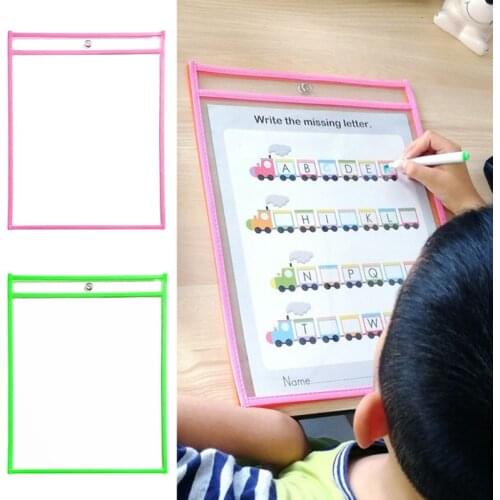 10Pcs Dry Erase File Folder Document Bag For Reusable Writing And Wiping Bags For Office And School Supplies