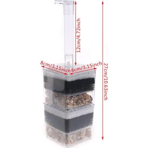 Useful Air Driven Biochemical Corner Filter Sponge Fry Shrimp Fish tank Aquarium