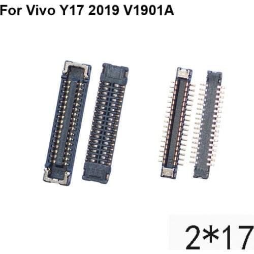 2pcs FPC connector For Vivo Y17 2019 V1901A LCD display screen on Flex cable on mainboard motherboard For Vivo Y 17 2019 V1901A