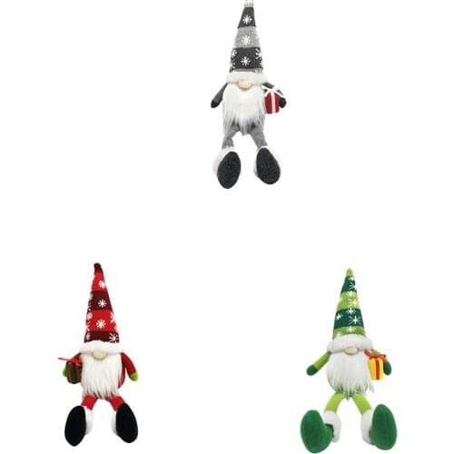 Christmas Faceless Dwarf Plush Santa Claus Christmas Tree Ornaments Dolls Decoration Christmas Ornaments
