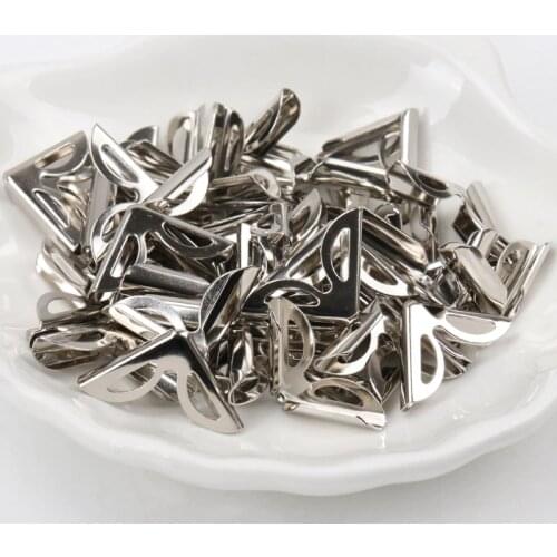 Silver Metal Corners Hollow Books Scrapbooking Photo Albums Menus Crafts DIY Supplies 40pcs 16x16x2.5mm