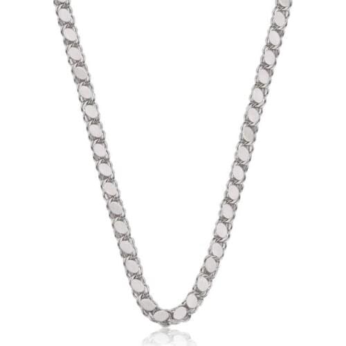 Silverlina Silver Sequin Barley Chain
