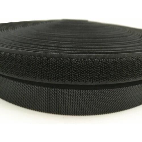1inch '(25mm)Width 6meters ,Non pilling loop&Injected hook Sewing fastening tape ,hook and loop
