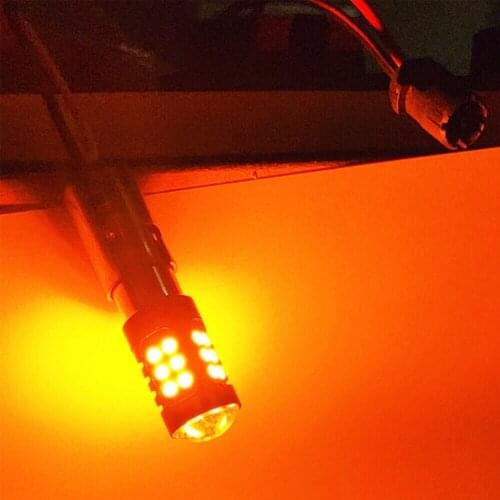 Strobe 1156 LED Bulbs Tail Lights Turn Signals Lights Waterproof Yellow Backup Lights