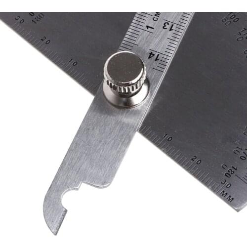 0-180° Angle Ruler Round Head Rotary Protractor Adjustable Universal Stainless Steel Measuring Tool