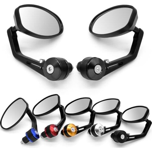 For Honda CB190R VT1100 GROM MSX125 cb400 Universal Motorcycle Aluminum Rear View Handle Bar End Side Rearview Mirrors