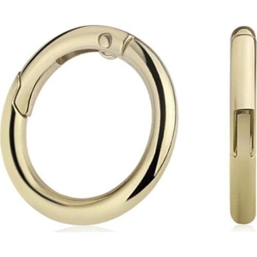 5pcs Spring Gate O Rings Openable Keyring Leather Bag Belt Strap Dog Chain Buckles Snap Clasp Clip Trigger DIY Accessories 5pcs