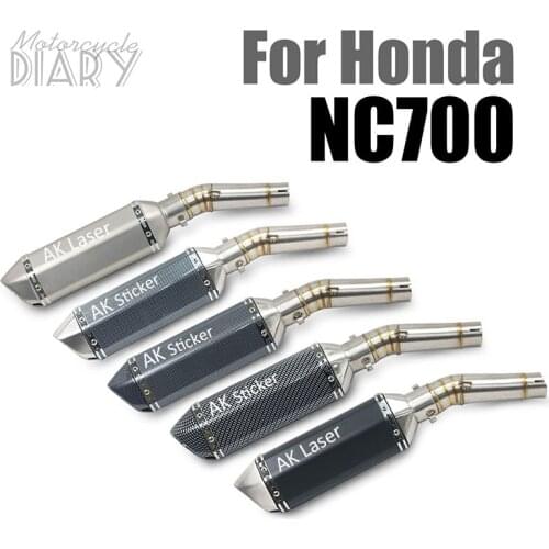 For Honda NC NC700 NC700X NC750 NC750X NC750S Motorcycle Exhaust Muffler Modified DB Killer Escape Moto Slip on Middle Link Pipe