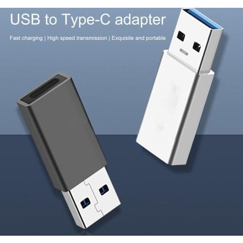 Charger Adapter Charging Data Transmission Aluminum Alloy Type-c Female to USB 3.0 Converter for Mobile Phone
