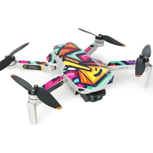 Colorful Stickers Waterproof Protective Film Scratch-proof Decals Full Cover Skin for DJI Mavic Mini2 Graffiti Style Accessories