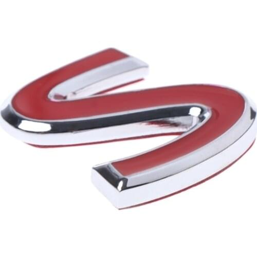 1pcs New Red S Metal Emblem Badge Sticker for Infiniti Q50 Q50L Q30 Q70 Car Accessories