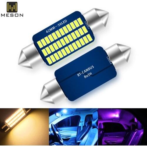 10Pcs Canbus car C5W led 31mm interior Light 4014 Chips LED Festoon Bulb Car Dome No Error Auto Interior Reading Lamp