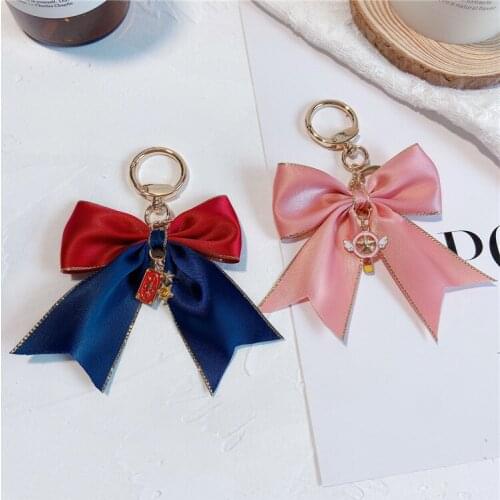 High Quality Fashion Scarf Keychain Ribbon Bow Exquisite Keychain Handmade Fashion Lady Bag Charm pendant wholesale dropshipping