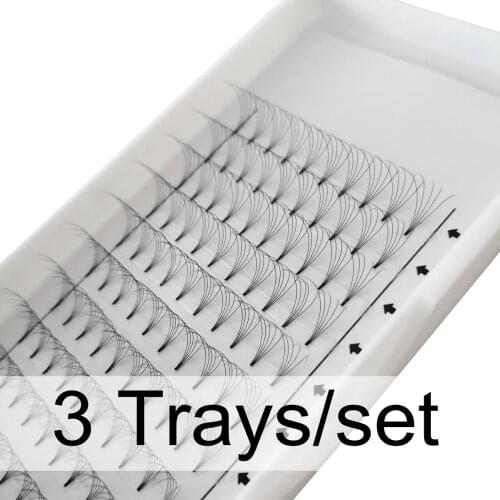3 Trays/lot 5 D D 0.07mm Russian Volume Eyelashes Handmade Faux Mink Lashes 3D Individual Eyelash Extensions