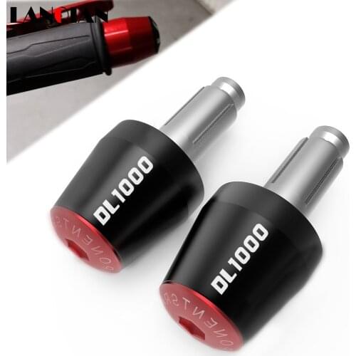 CNC Billet Aluminum Motorbike HBAR END CAP Handle Bar Cap End Plugs For SUZUKI DL1000 2002 2003 2004 2005 2006 2007 2008-2016