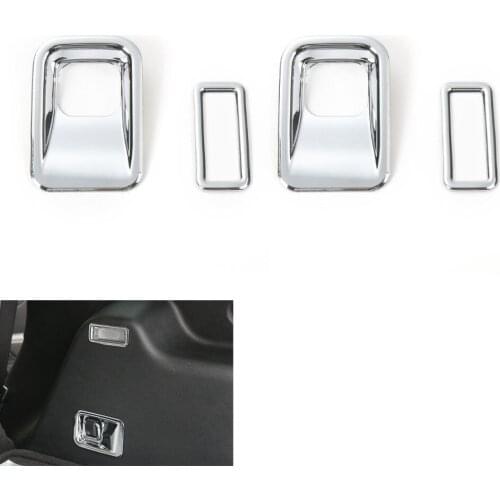 Auto Car Inner Chrome abs Rear Cargo Trunk Hook Cover + Light Frame Trim Sticker Fit For Cherokee 15 16