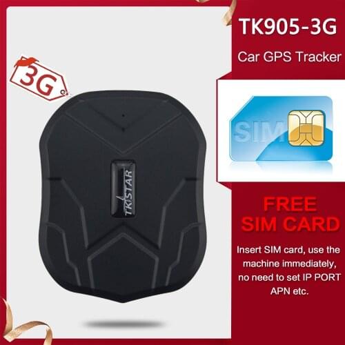 3G Waterproof Car GPS Tracker TK905-3G Magnet Vehicle GPS Locator Real Time Lifetime on WCDMA HSDPA/UMTS/EDGE/GPRS/GSM Free APP