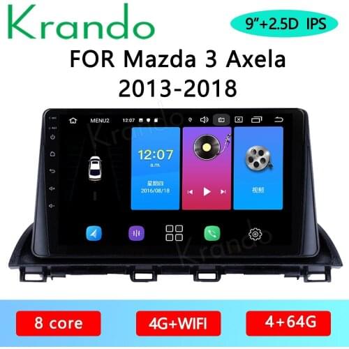 Krando Android 10.0 9" For Mazda 3 Axela 2013-2018 Car Radio Player Gps Navigation Multimedia System