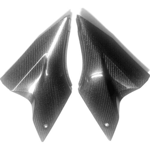 Under Tank Side Covers Panels Fairing Real Carbon Fiber For Kawasaki ZX-10R ZX10R 2006 2007