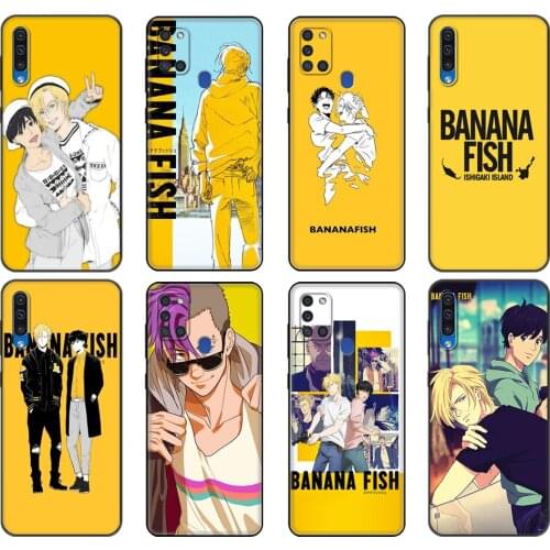 Black tpu Case For Samsung Galaxy A50 50S A30S A10 A01 A11 A21S A31 A41 A51 A71 M21 M30S S10 LITE Cover Banana Fish Anime
