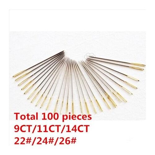 Embroidery Needle Needlework 9CT 11CT 14CT Cross Stitch Needle Total 100 pieces Good Quality Hot Sell