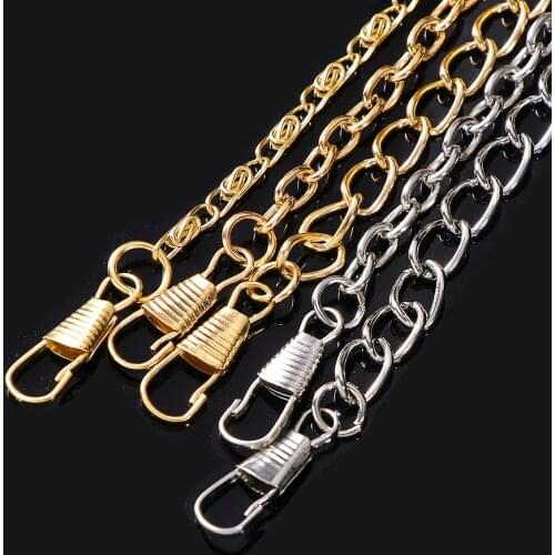KC Gold Silver Metal Bag Chain Can Be Replaced Womens Shoulder Strap Chains For Bag Parts Accessories Bags Chains