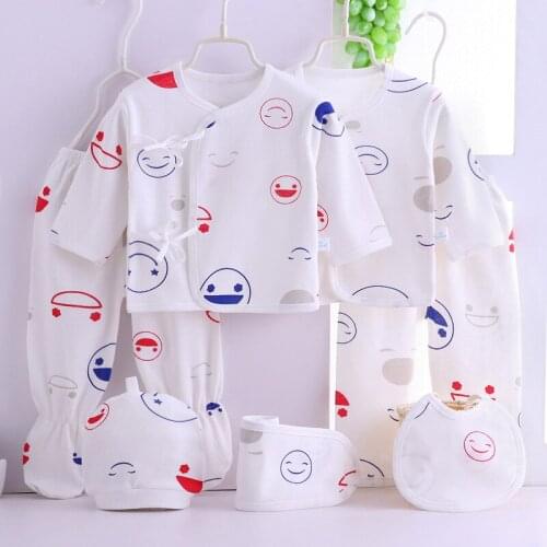 Newborn Baby Cotton Set Infant Clothing Suits Spring Autumn Underwear 0-3 Months Toddler 7pcs/set Baby Girl Clothes