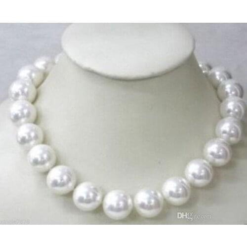 Beautiful! 7-8mm White pearl bead necklace 2 rows 18-19inch>>> free shipping