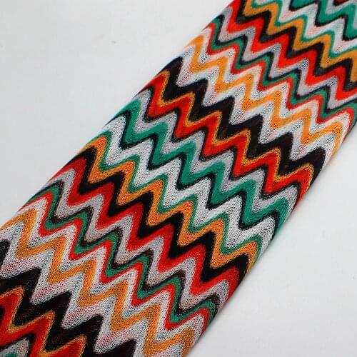 Zig Zag Lace Fabrics Knitting White Black Wave Strip Lace 1 Meter Crochet Mesh Fabrics For Dress Diy Fashion Cloth 150CM Wide