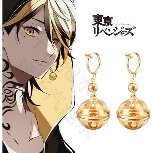 HOT! Tokyo Revengers Hanemiya Kazutora Cosplay Wig Tokyo Manji Gang Captain Black Golden Hair + Earring + Wig Cap Accessories