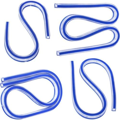 MIUSIE 30/40/50/60cm Flexible Curve Ruler Drafting Drawing Multi-Function Tailor Measuring Tool Soft Clothing Snake Ruler