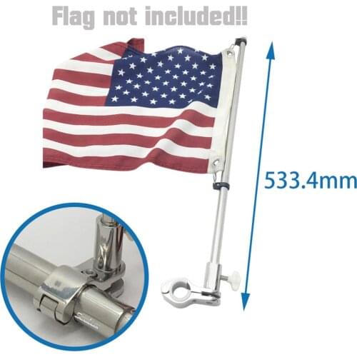 Marine Grade Stainless Steel Flag Pole Tube ϕ1/2" L:533.4mm RV Fishing