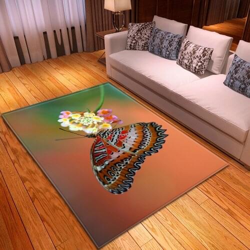 Cartoon Animal Butterfly 3D Printed Carpets Kids Room Play Tents Carpet Baby Bedroom Game Crawl Rug Children Area Anti-skid Mats