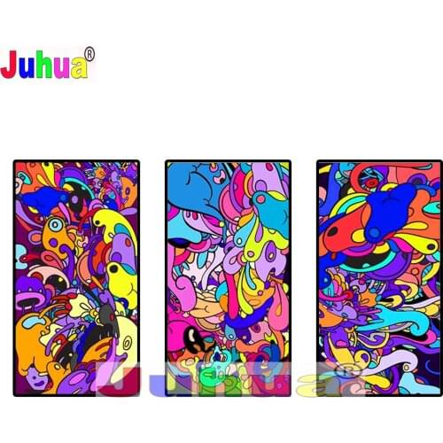 4 Pcs Abstract color Diamond art painting kits Full Square/Round Diamond Mosaic Embroidery Landscape For Interior Bedroom art