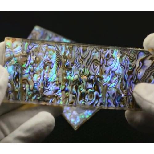 A pair Acrylic Abalone Shell Pattern Knife Handle shank Tools Grips DIY material140*30*6mm