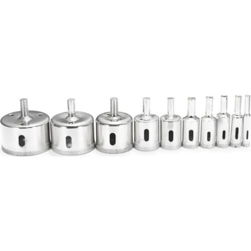 10pcs Diamond Coated Hss Drill Bit Set Tile Marble Glass Ceramic Hole Saw Drilling Bits For Power Tools 5mm-22mm