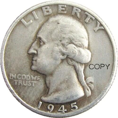 US 1945P/S/D Different Mint Washington Quarter Dollars Silver Plated Copy Coin