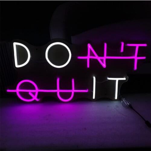 LED Donot Do It Don't Quit Neon Light Sign Letters Custom Made Party Wedding Decorations Home Wall Decor Neon Lamp Gifts Pane