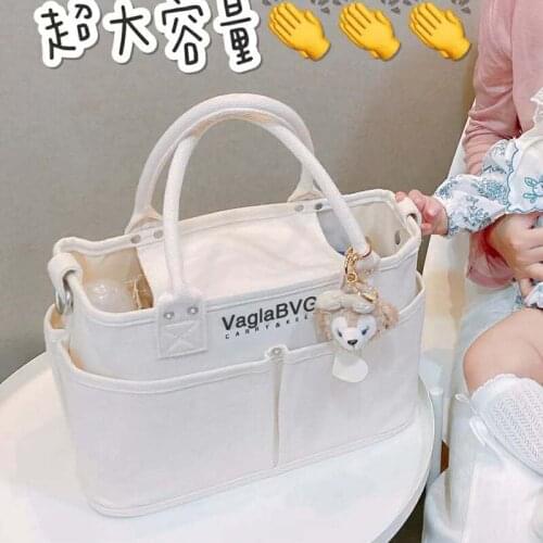 2021 New Fashion Canvas Tote Bag Solid Hasp SOFT High-Capacity Shoulder Bag Handbag Baby Bag Girls Bag High-Capacity Small Fresh