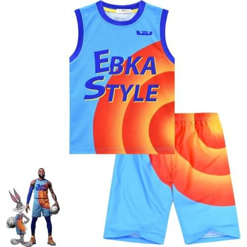 New Movie Cosplay Costumes Space Boys Team Basketball Jersey Suits Funny Graphic Tshirt Soccer Clothes Set Student Uniform Set