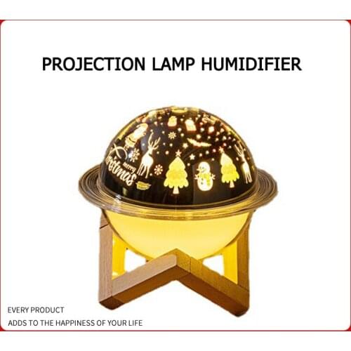 Starry Sky Projector Lamp Humidifier Small Household Mute Marquee Neon Planet Projection Lights Humidifier Room Decorative