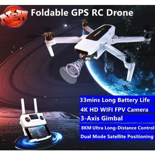 Professional GPS RC Drone 8KM Control 33mins 5G WiFi FPV And 4K UHD Camera 3-Axis Gimbal Dual Mode Satellite Positioning Drone