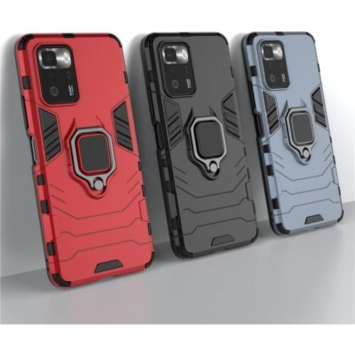 Shockproof Case For Xiaomi Poco X3 GT Ring Holder Armor Bumper Cover For Poco X3 GT Phone Cases For Poco M3 Pro F3 X3 NFC Funda