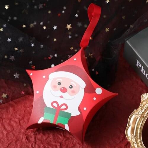 Christmas Gift Bag Paper Christmas Bag Packaging Mystery Box Navidad Wedding Banquet Candy Box Perfume Doll Candy Biscuit Nougat