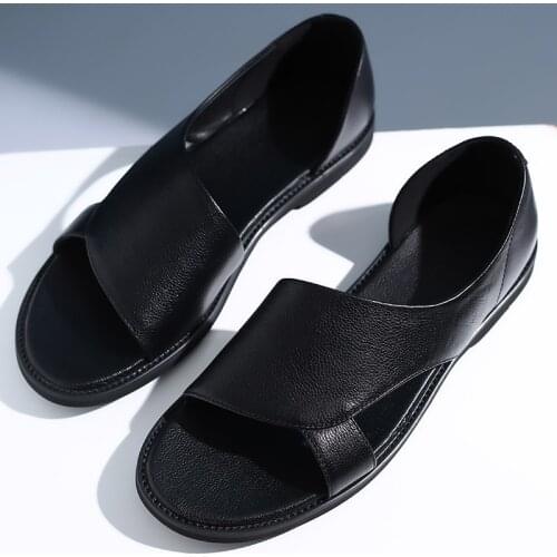 Fashion 2021 Big Size Men Shoes Vietnam Slippers Genuine Leather Vintage Beach Sandals Travel Men Sandals Summer Flats Flip Flop
