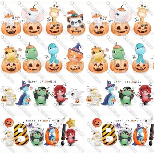 Cartoon Christmas Pumpkin 3" Printed Lanyard/Grosgrain/Satin Design Customized Ribbon for Bow DIY Hair Craft Supplies Sewing